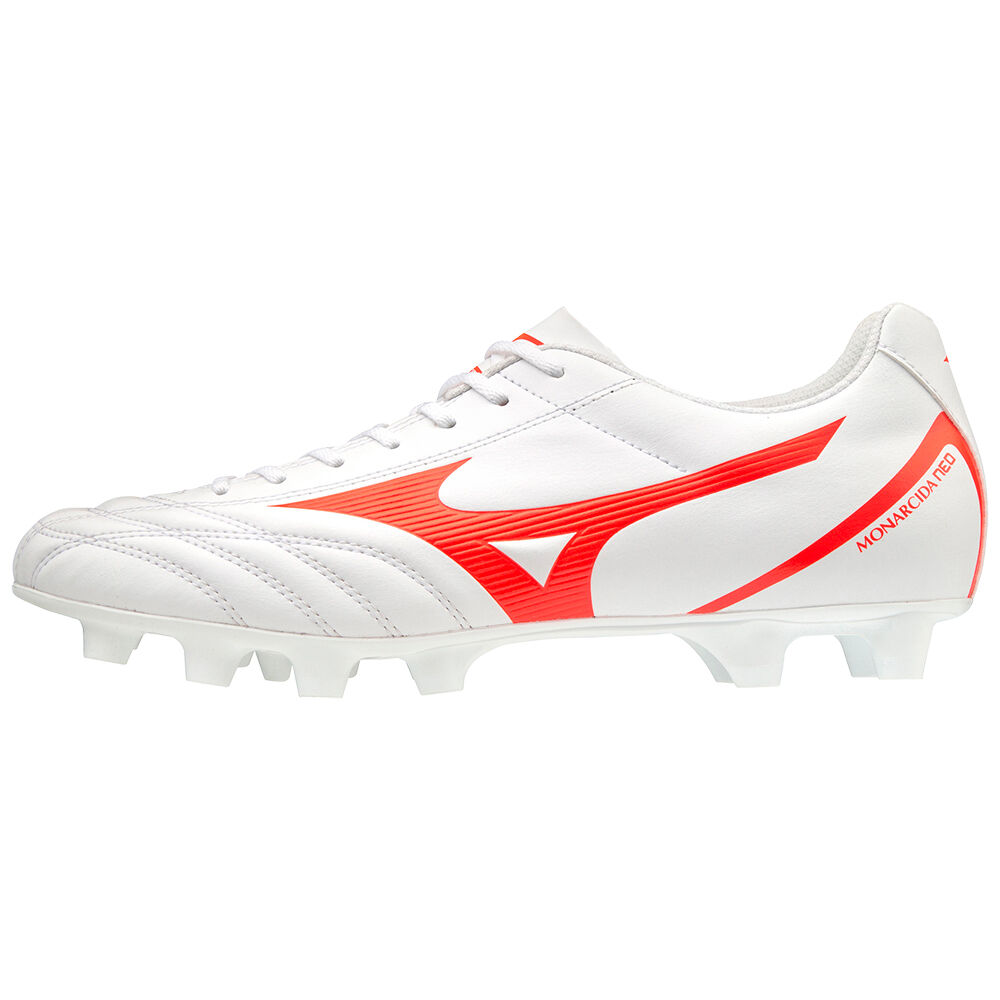 Panske Kopačky Mizuno Monarcida Neo Select Biele/Koralove Vypredaj KELU09824